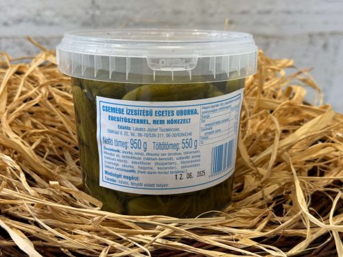 Lakatos Csemege ízesítésű ecetes uborka vödrös (apró) 550 g