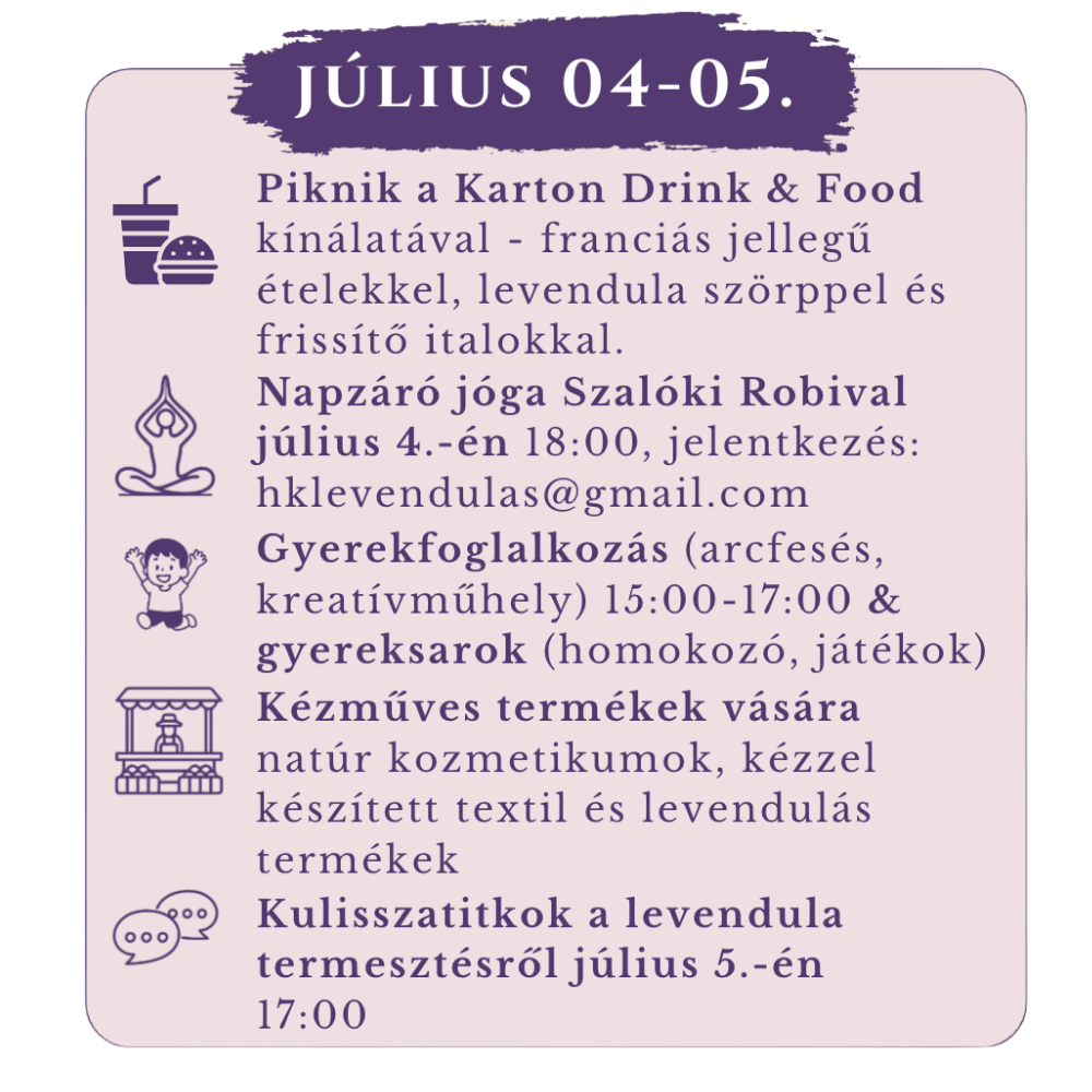 Július 04-05 programok