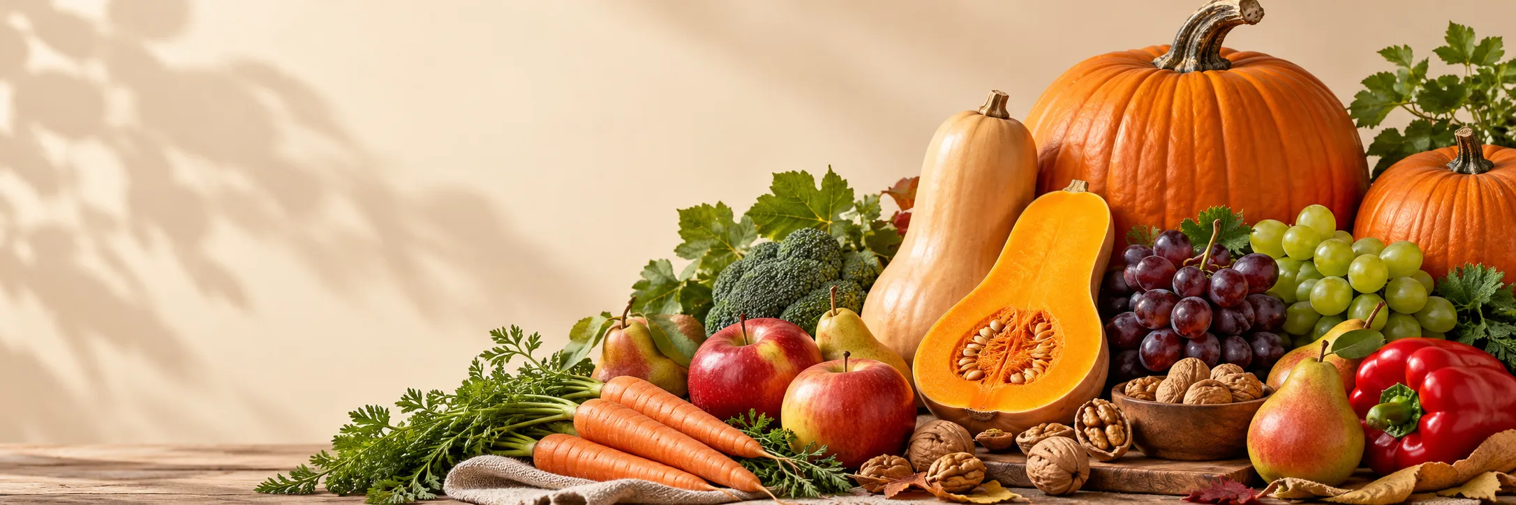 Őszi zöldségek és gyümölcsök